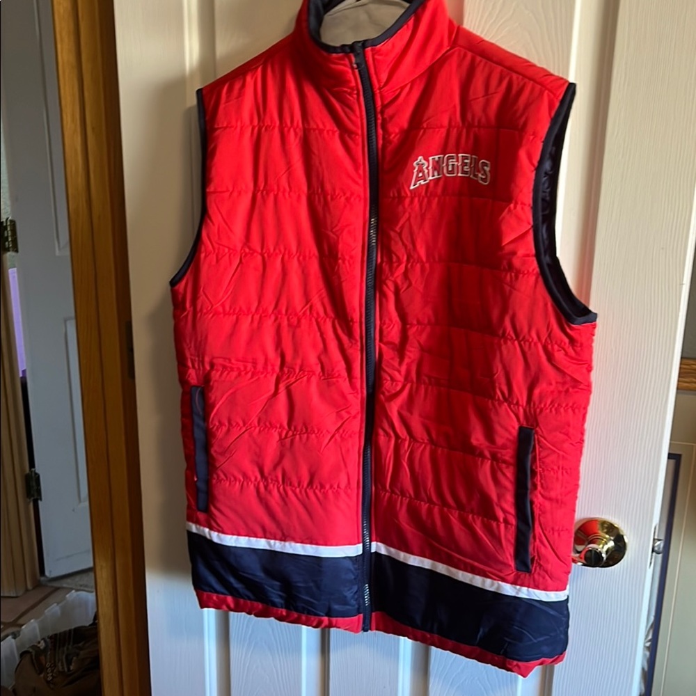 Red and Black Angels Puffer Vest